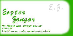 eszter zongor business card